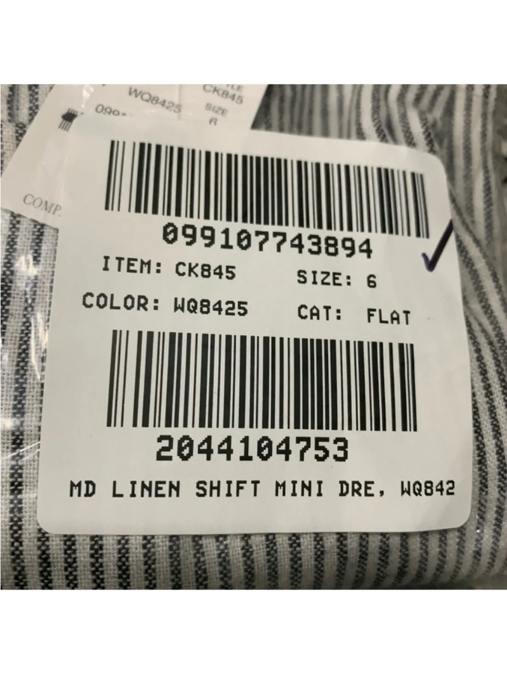 J Crew Dress 6 Linen White